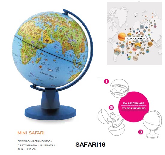 Mappamondo Light&Colour Tecnodidattica - Luminoso, Diametro 30cm, Cartografia Politica, Gold - Foto 9