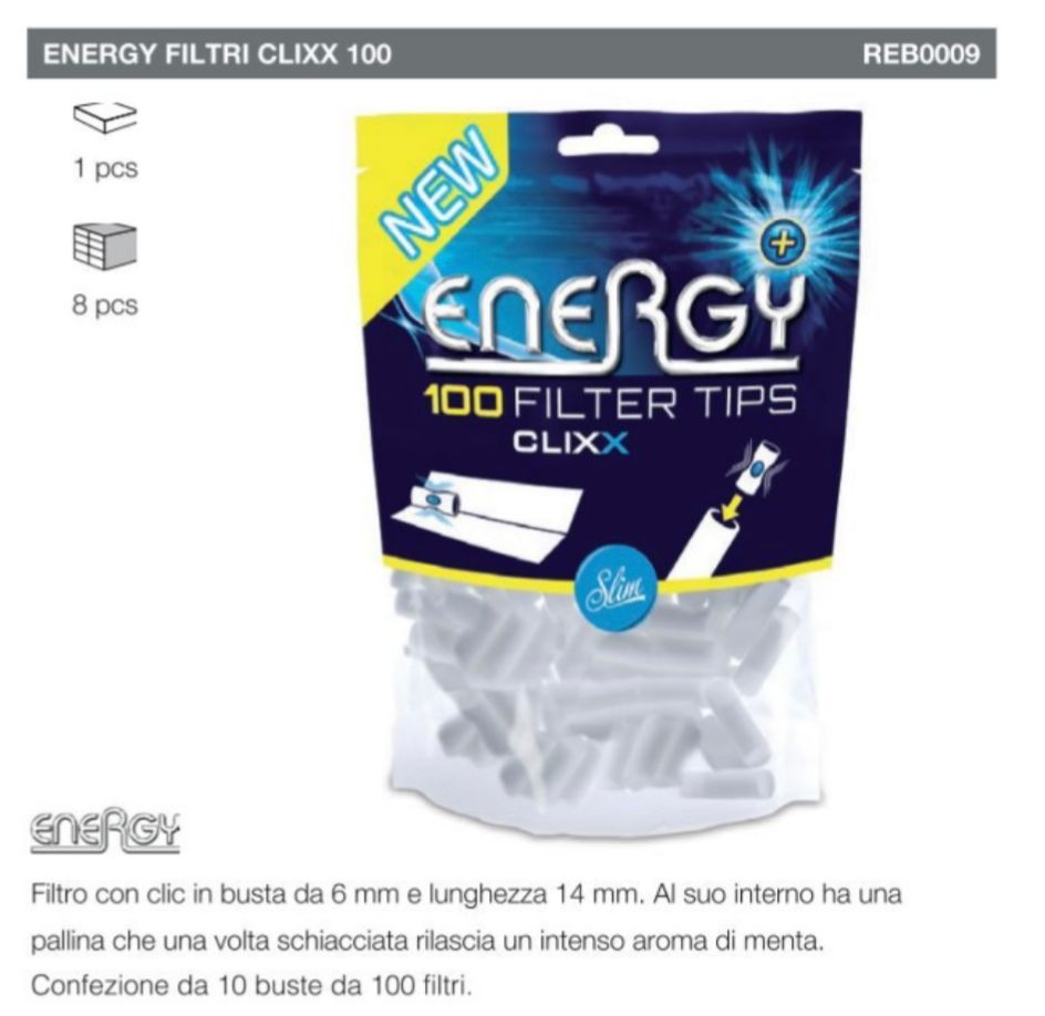 ENERGY FILTRI TIPS CLIXX 10X100 PROV-C04841005 IMP CONS 3,60